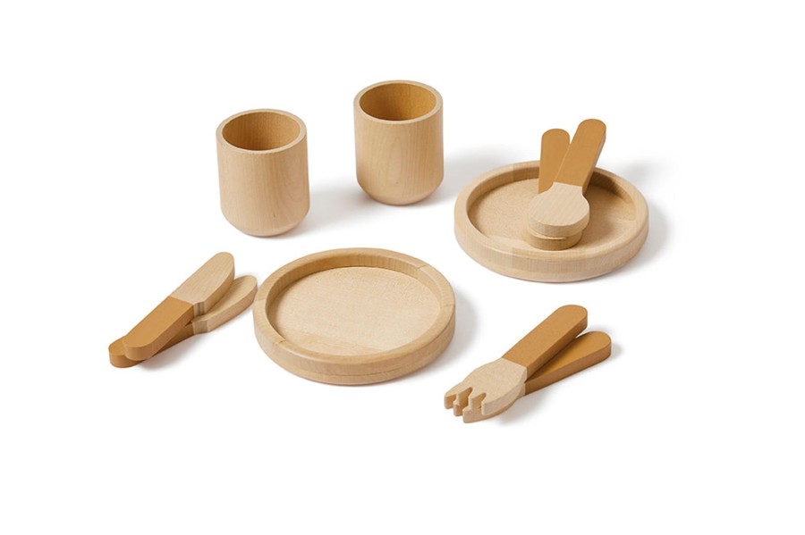 Online FLEXA Servies Mustard/Birch Plywood