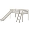 Online FLEXA Halfhoogslaper M. Glijbaan En Schuine Ladder White Washed Pine