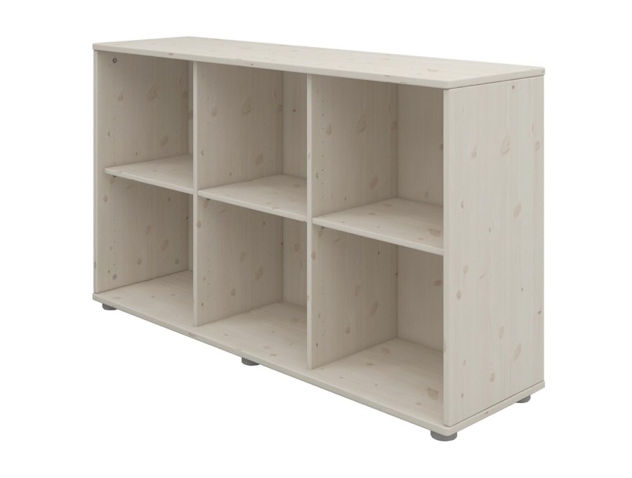 Clearance FLEXA Boekenkast, 6 Vakken White Washed Pine