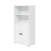 Online FLEXA Midi-Boekenkast, 2 Deuren White/Deep Green