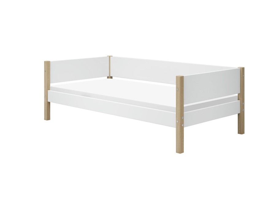 New FLEXA Eenpersoonsbed White/Oak