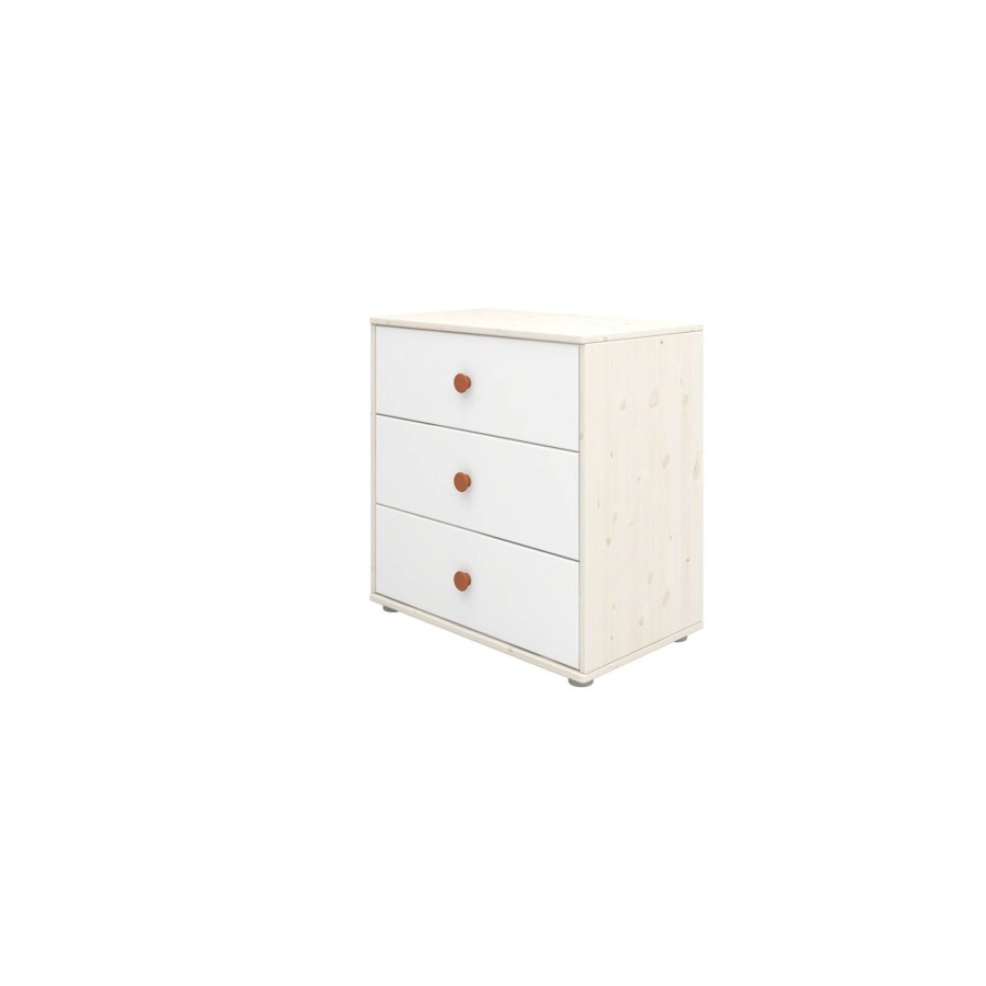 Online FLEXA Ladekast Met 3 Laden Light Blush/White Washed Pine