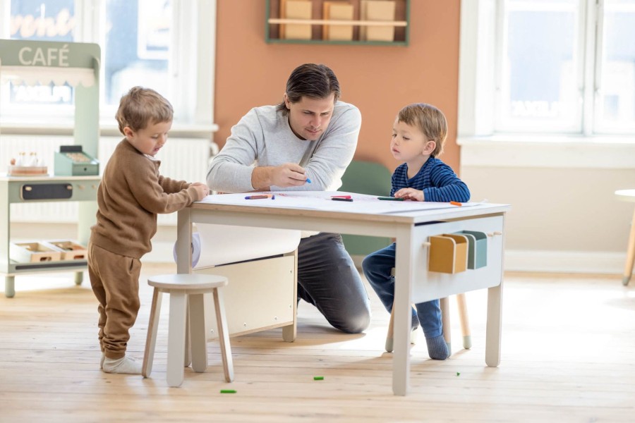 Best FLEXA Kinderkruk Voor Creatieve Tafel Warm Grey/Birch Plywood