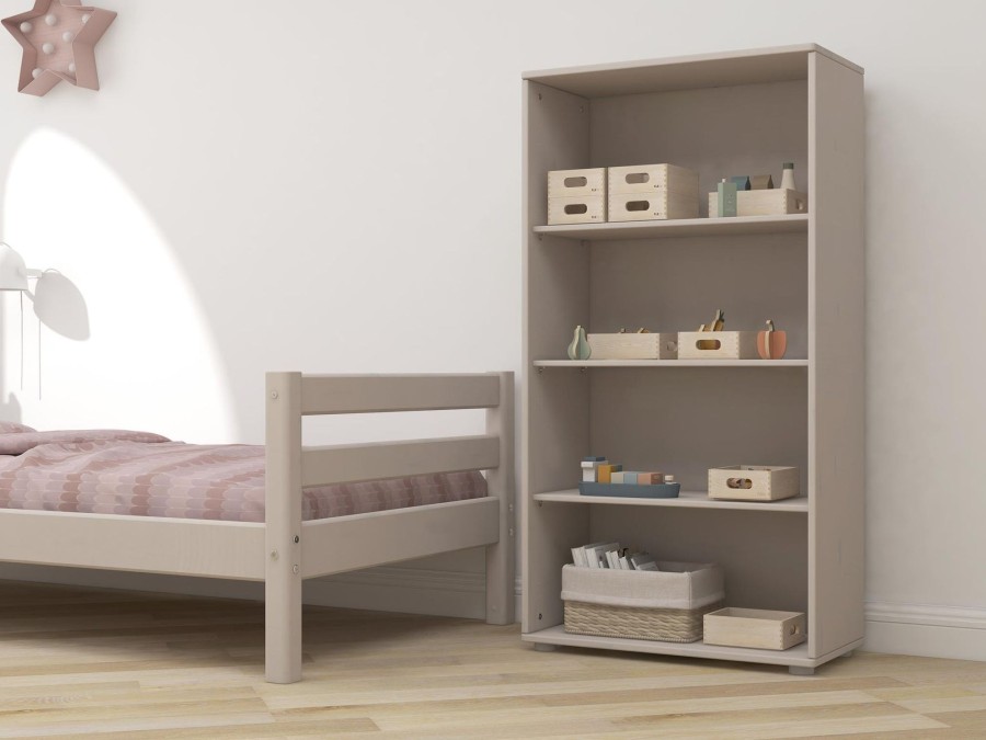 Online FLEXA Boekenkast Met 3 Planken Grey Washed Pine