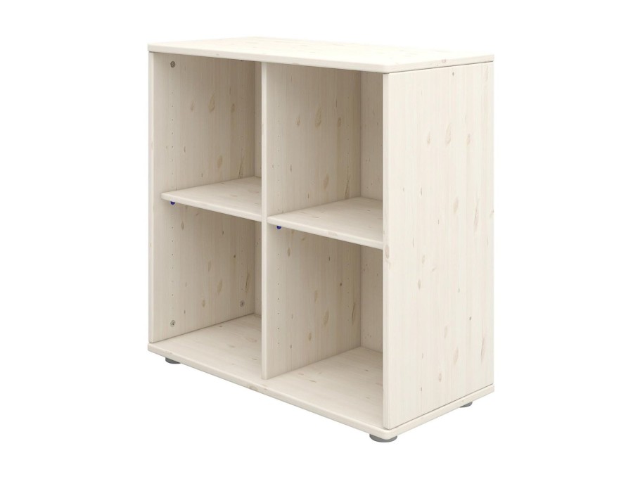 Hot FLEXA Boekenkast, 4 Vakken White Washed Pine