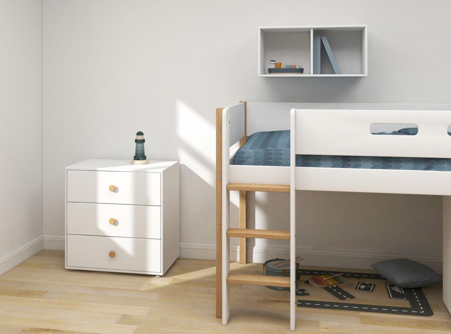 Hot FLEXA Ladekast, 3 Laden White/Oak