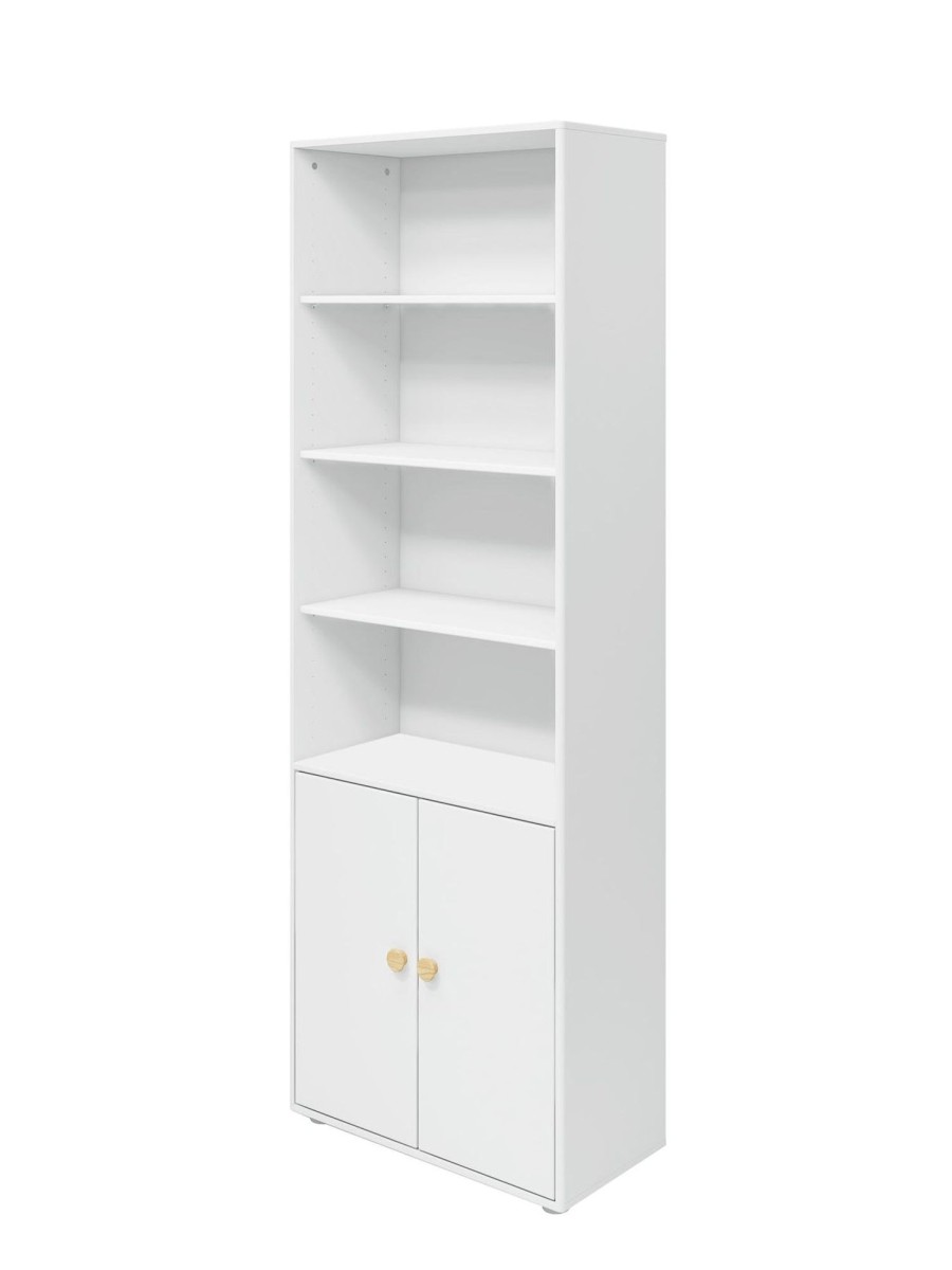 Best FLEXA Maxi-Boekenkast, 2 Deuren White/Oak