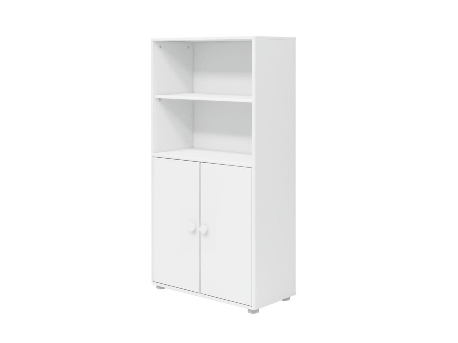 Best FLEXA Midi-Boekenkast, 2 Deuren White