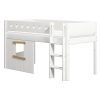 Wholesale FLEXA Halfhoogslaper, Rechte Ladder En Boomhut Bedfronten, Eiken Frame White/Oak