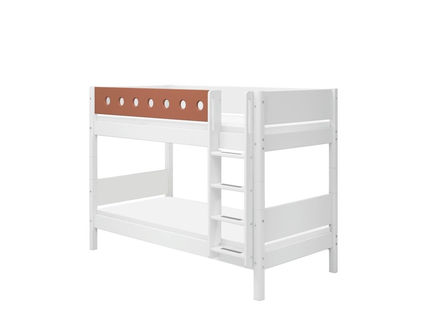 Online FLEXA Stapelbed Met Rechte Ladder White/Blush