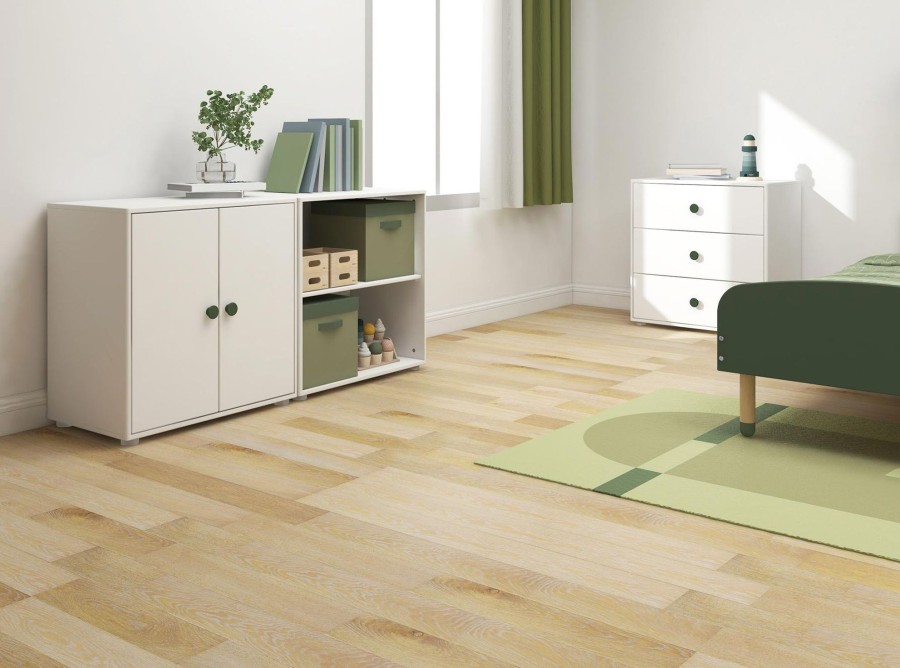 Clearance FLEXA Kast, 1 Plank White/Deep Green