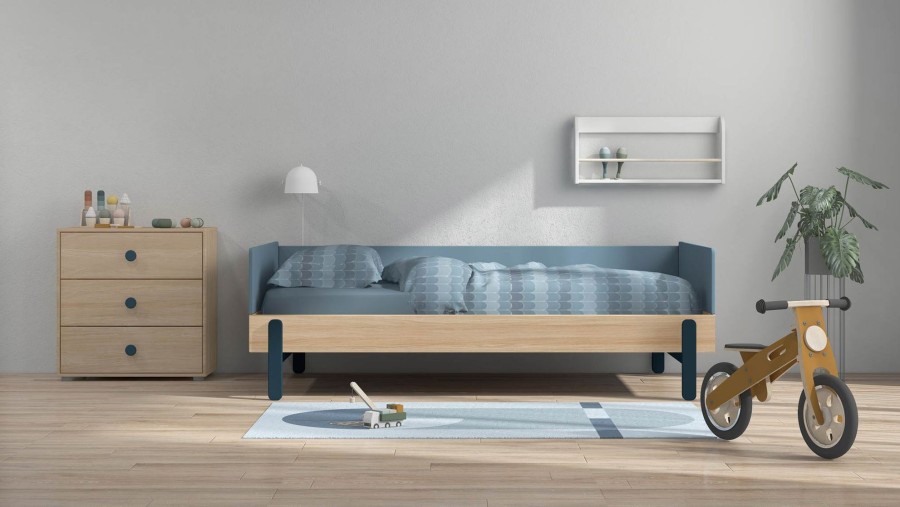 Online FLEXA Bedbank Blueberry/Oak