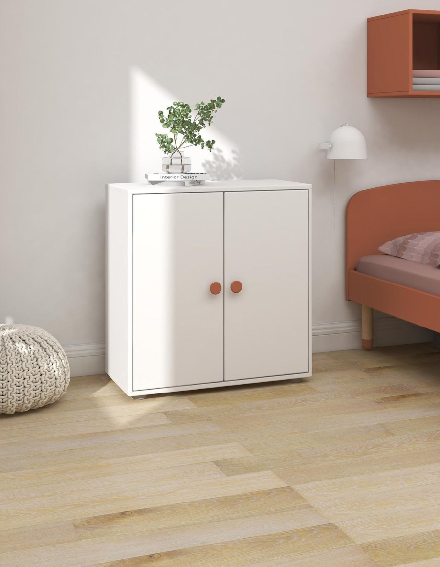 New FLEXA Mini-Boekenkast, 2 Deuren White/Blush