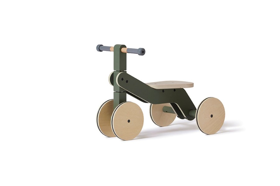 Hot FLEXA De Balance Bike Voor Peuters Dusty Green/Birch Plywood