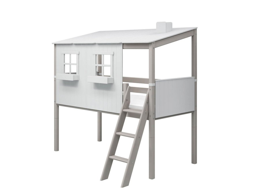 Clearance FLEXA Halfhoogslaper M. Classic-Huis White/Grey Washed Pine