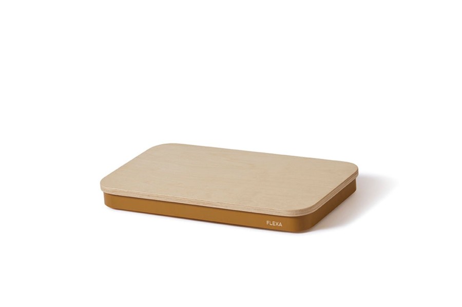 Hot FLEXA Vloersurfer Mustard/Birch Plywood