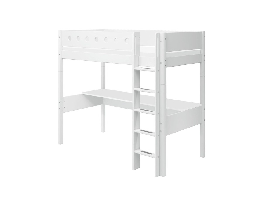 New FLEXA Hoogslaper Met Rechte Ladder White