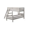 Hot FLEXA Verhoogde Halfhoogslaper M. Schuine Ladder Grey Washed Pine