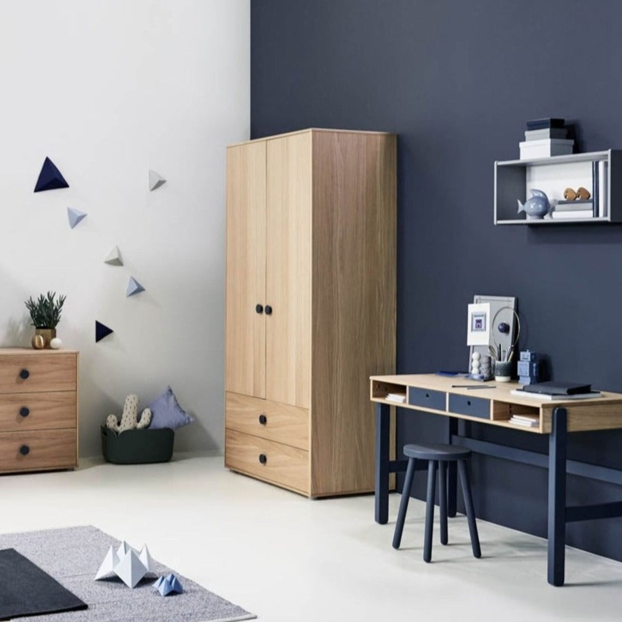 Online FLEXA Hoge Kledingkast Blueberry/Oak