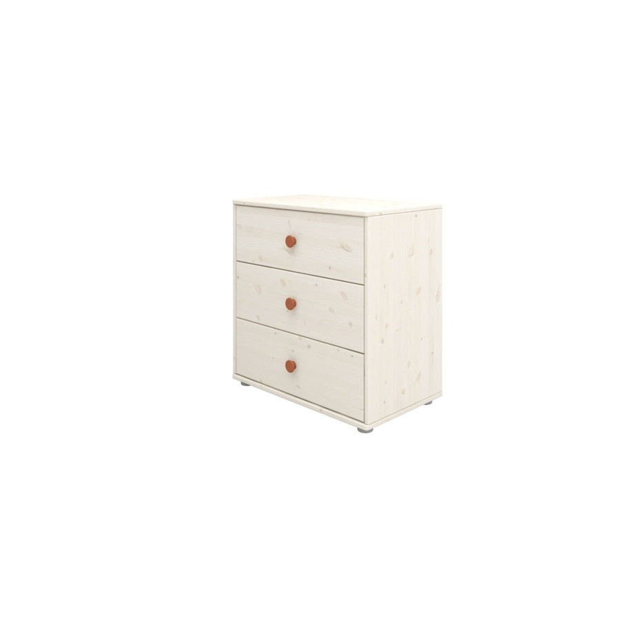 Clearance FLEXA Ladekast Met 3 Laden Light Blush/White Washed Pine