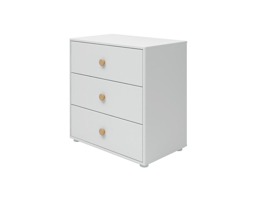 Online FLEXA Ladekast, 3 Laden White/Oak