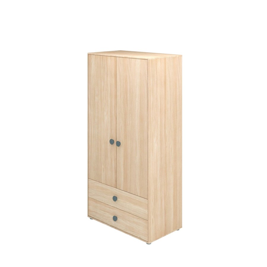 Online FLEXA Hoge Kledingkast Blueberry/Oak