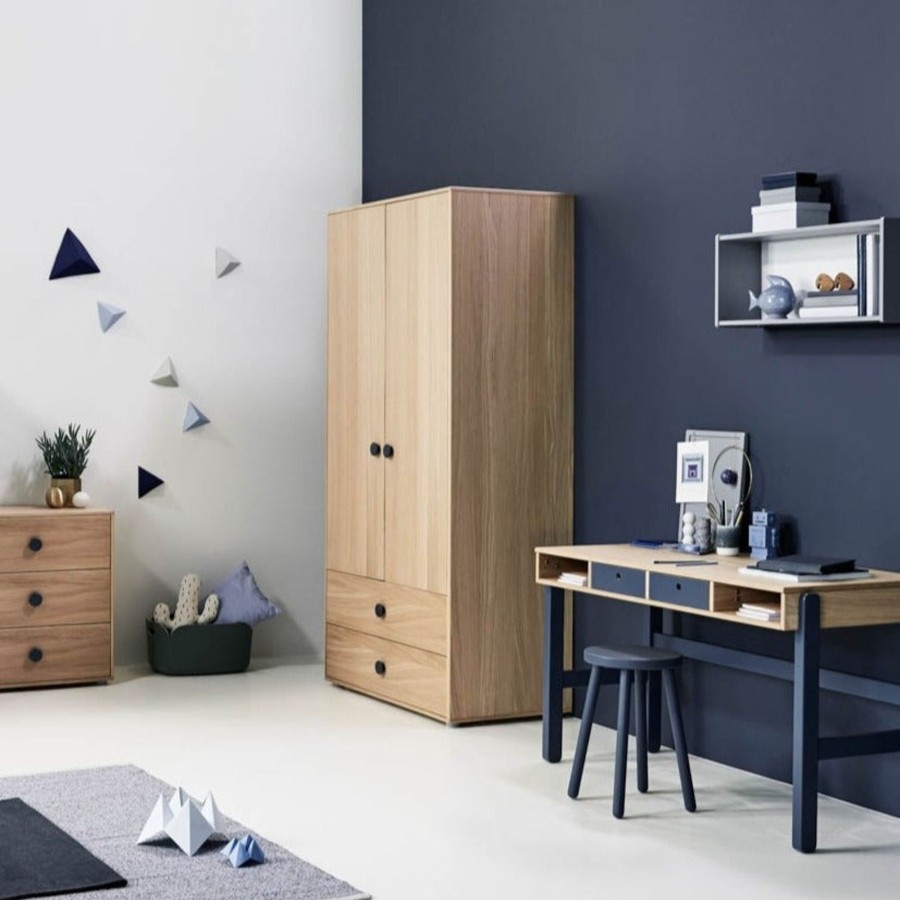 Online FLEXA Hoge Kledingkast Blueberry/Oak