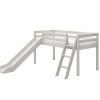 Hot FLEXA Halfhoogslaper M. Glijbaan En Schuine Ladder White Washed Pine