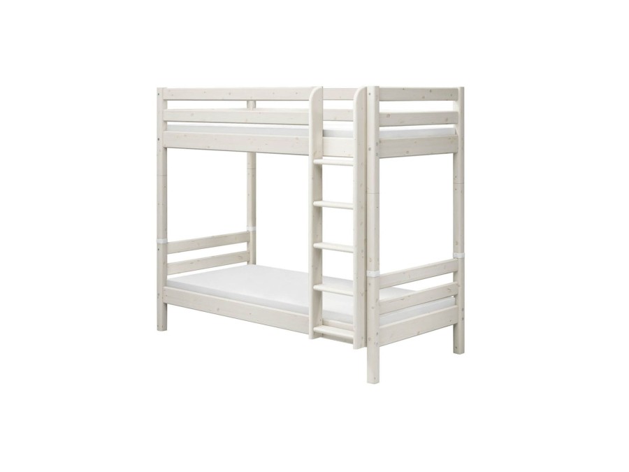 Best FLEXA Stapelbed Met Extra Hoogte En Rechte Ladder White Washed Pine