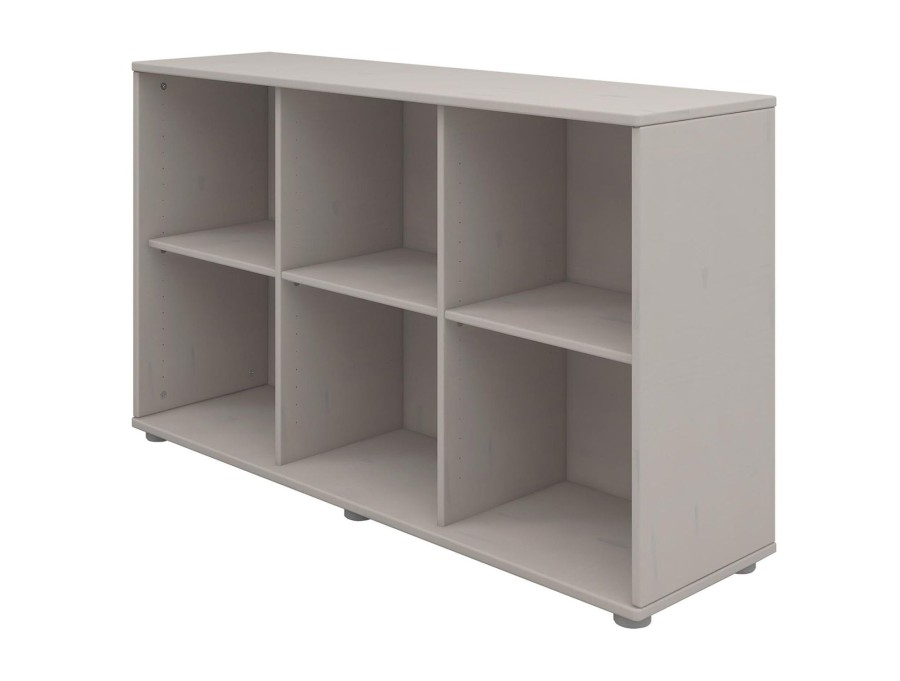 Best FLEXA Boekenkast, 6 Vakken Grey Washed Pine