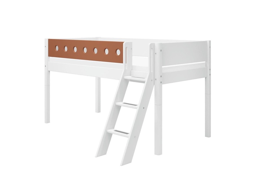 Hot FLEXA Halfhoogslaper M. Schuine Ladder White/Blush