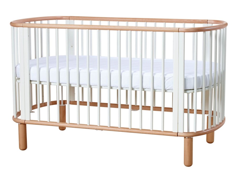 Online FLEXA Babybed White/Clear Lacquer Beech