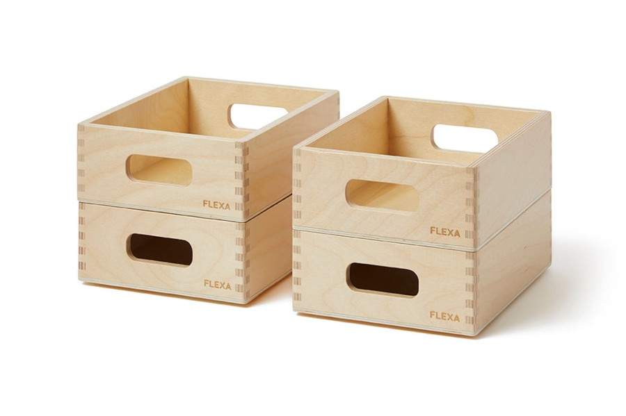 New FLEXA Houten Opbergdoosset - Mini Pine