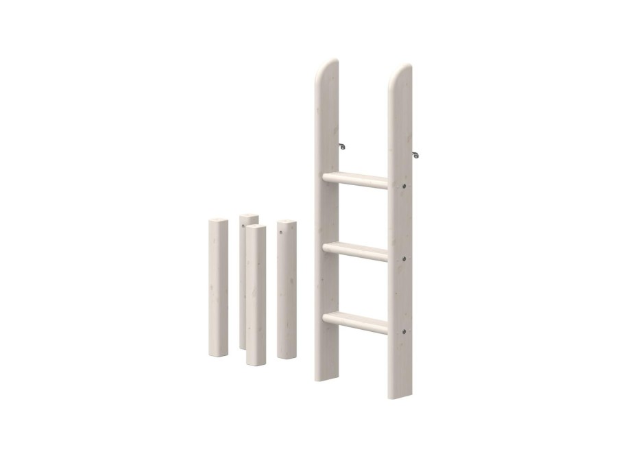 Best FLEXA Classic - Ladder En Poten Voor Halfhoogslaper White Washed Pine