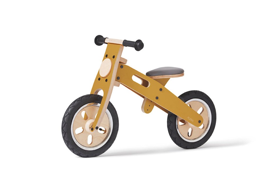 Online FLEXA Loopfiets Mustard/Birch Plywood