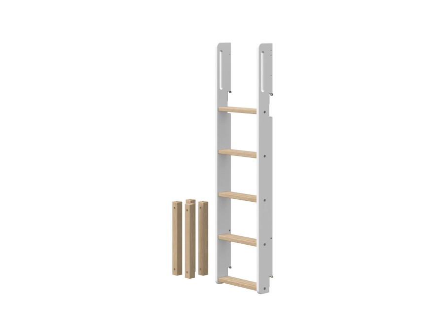 Clearance FLEXA Nor - Poten En Ladder Voor Stapelbed Met Extra Hoogte White/Oak