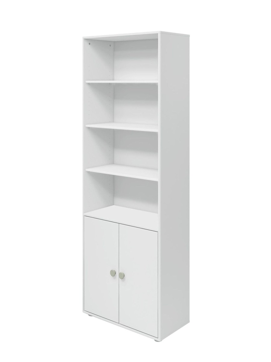 Online FLEXA Maxi-Boekenkast, 2 Deuren White/Natural Green