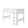 Clearance FLEXA Verhoogde Halfhoogslaper M. Rechte Ladder White