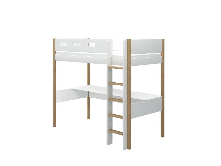 Wholesale FLEXA Hoogslaper Met Rechte Ladder En Bureau White/Oak