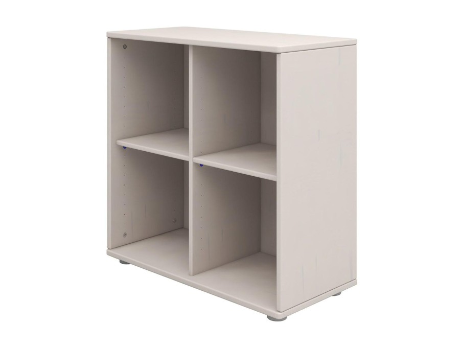 Online FLEXA Boekenkast, 4 Vakken Grey Washed Pine