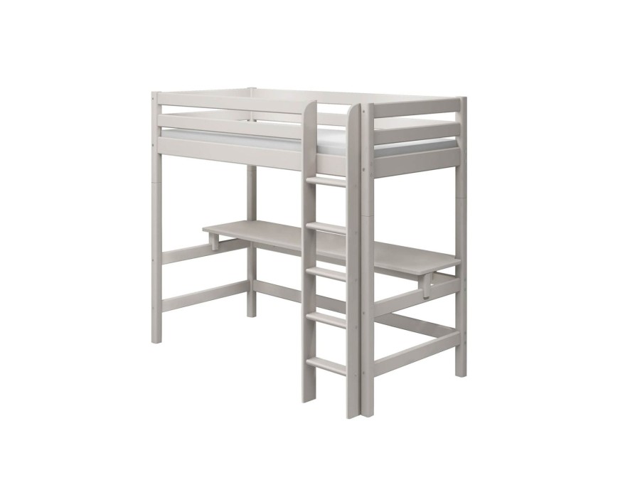 Wholesale FLEXA Hoogslaper Met Rechte Ladder En Bureau Grey Washed Pine