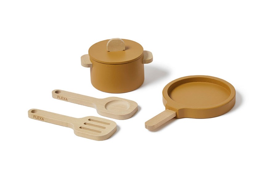 New FLEXA Pot & Pan Mustard/Birch Plywood