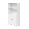 Clearance FLEXA Midi-Boekenkast, 2 Deuren White/Oak