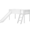 Hot FLEXA Halfhoogslaper M. Schuine Ladder En Glijbaan White