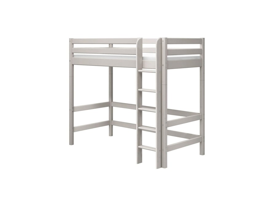 Best FLEXA Hoogslaper Met Rechte Ladder Grey Washed Pine