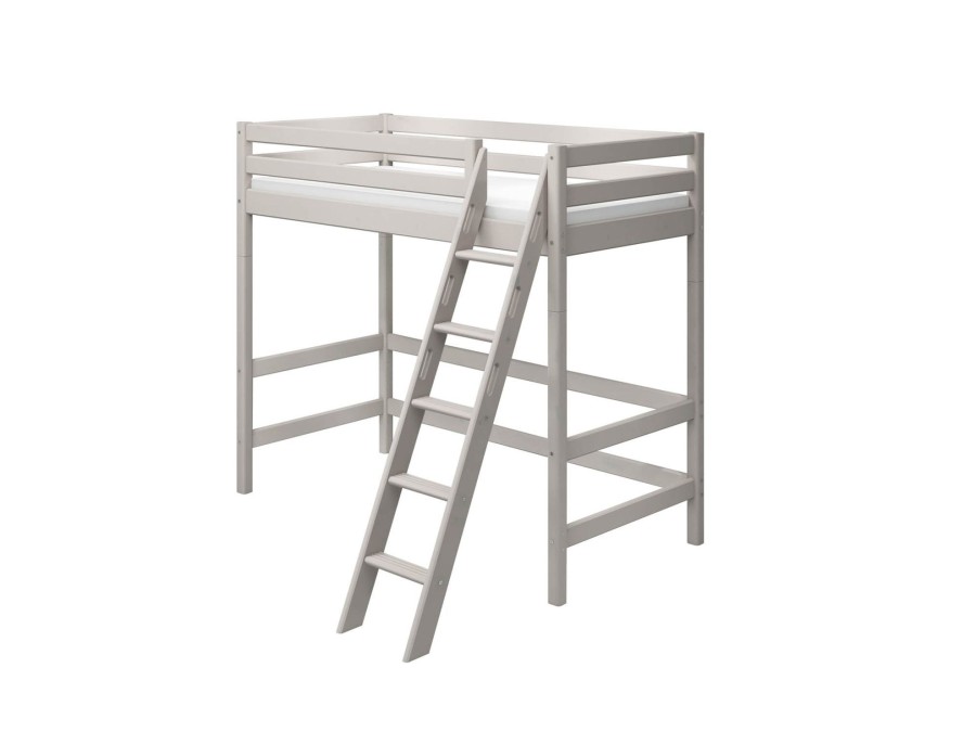 Hot FLEXA Hoogslaper Met Schuine Ladder Grey Washed Pine