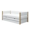 Hot FLEXA Bedbank Met Onderschuifbed En 2 Laden White/Oak