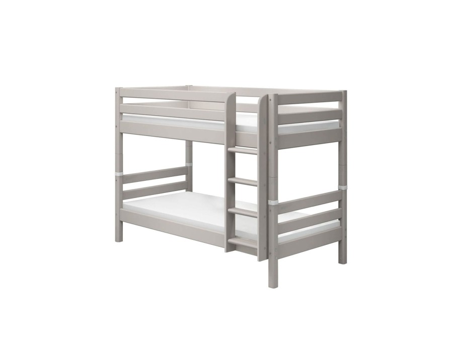 Online FLEXA Stapelbed Met Rechte Ladder Grey Washed Pine