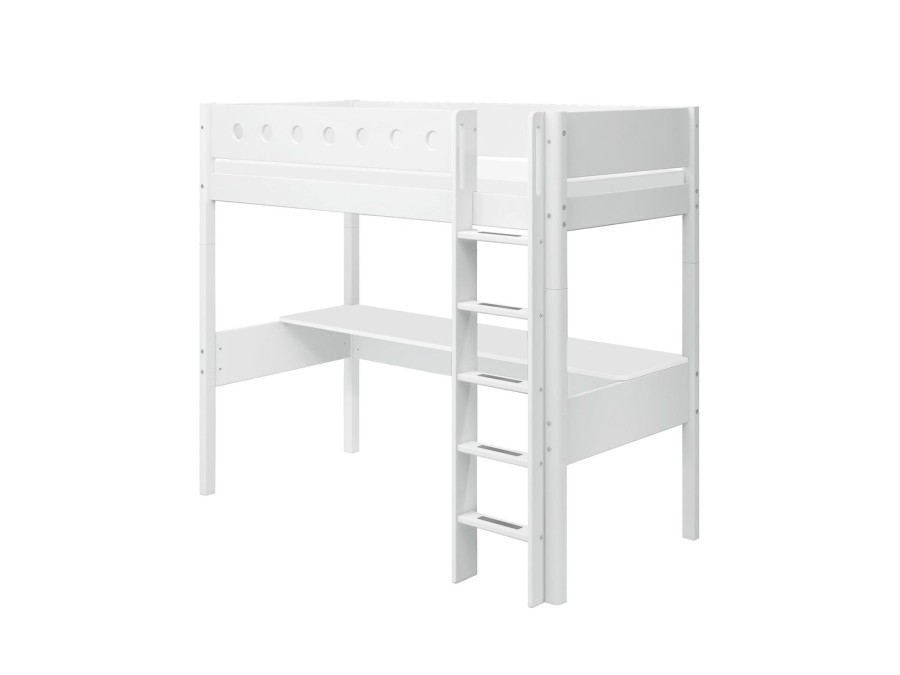 New FLEXA Hoogslaper Met Rechte Ladder White