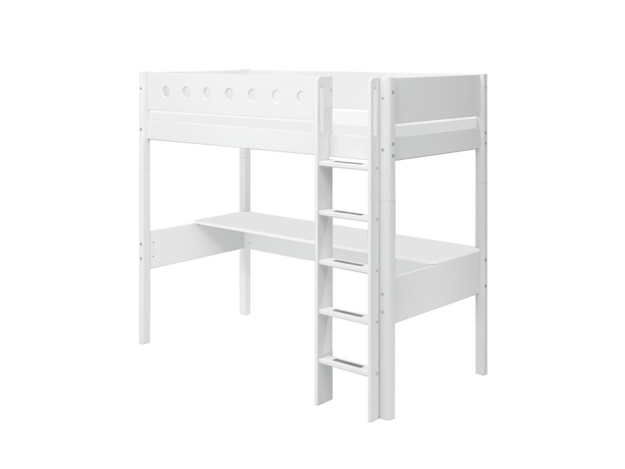 Clearance FLEXA Hoogslaper Met Rechte Ladder White